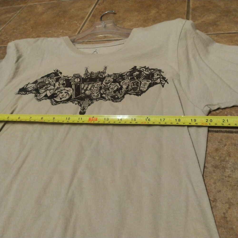Disneyland Walt Disney World Haunted Mansion Gray Cotton T-Shirt Size L - Picture 6 of 9